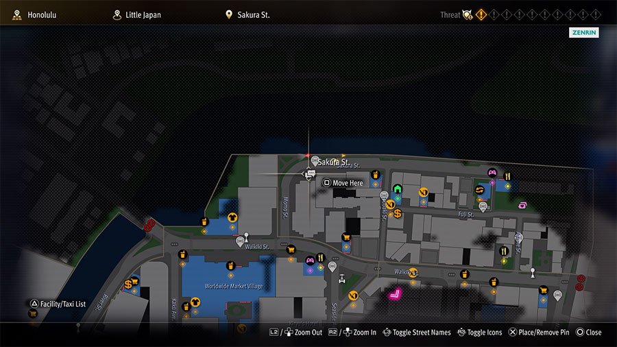 A map showing where to start Substory 11 Wait For Me